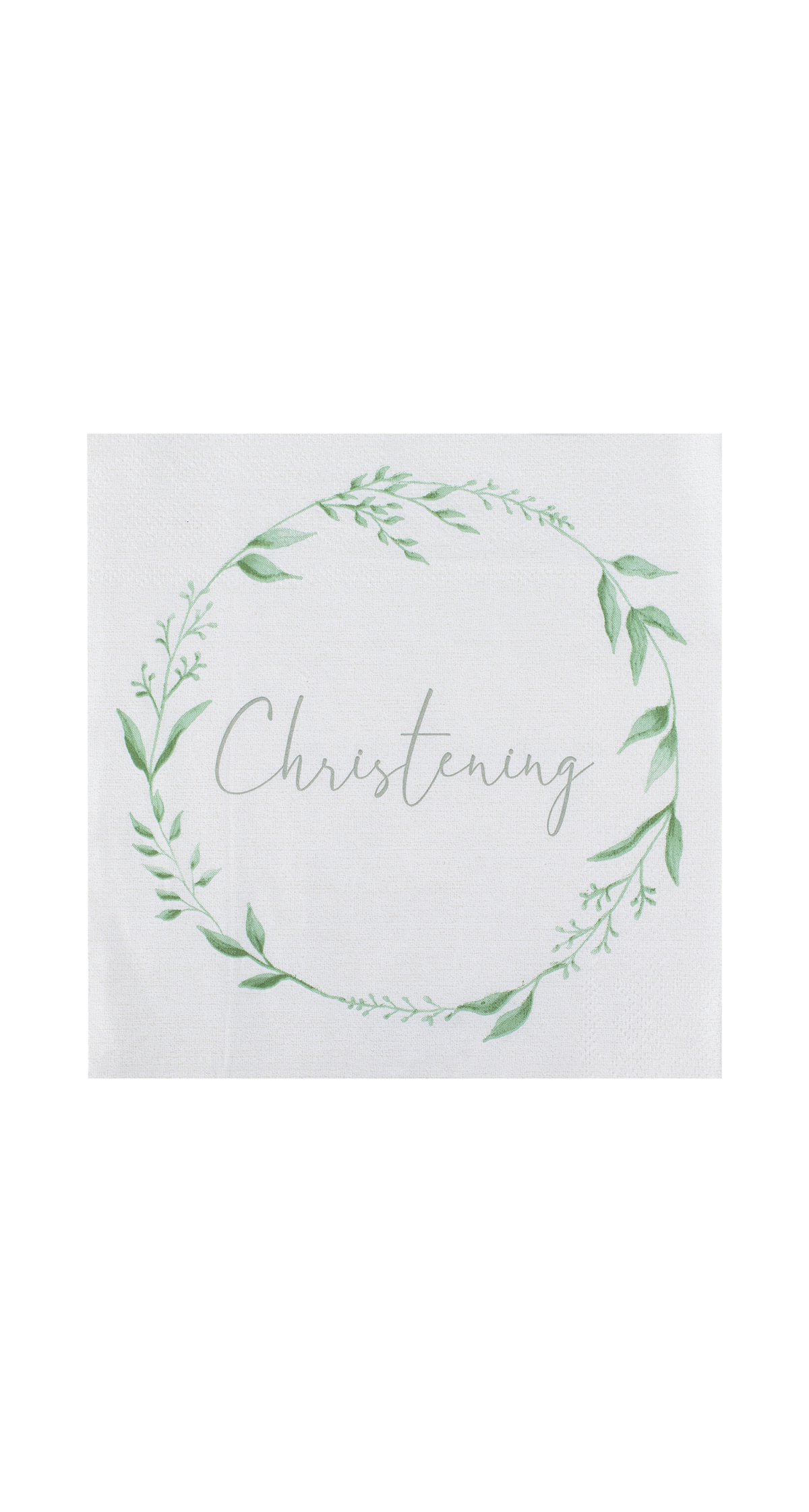 Botanical Christening Paper Napkins 16.5cm - 16pk