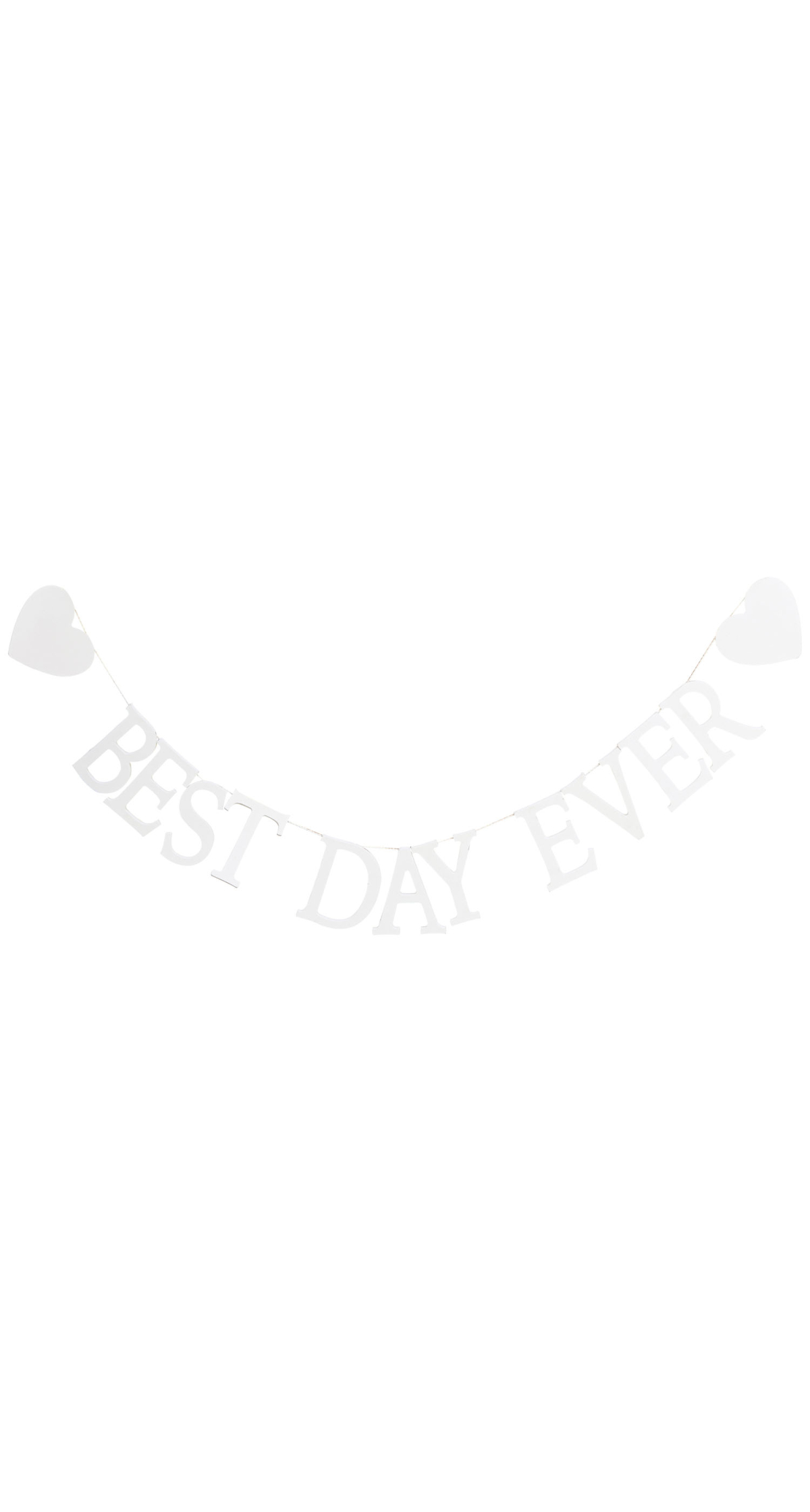 Best Day Ever Wooden Bunting Rustic Country - 1.5m