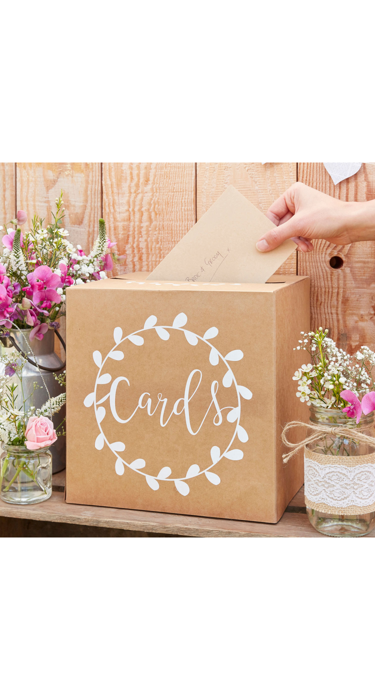 Rustic Wedding Card Box - 25cm x 25cm