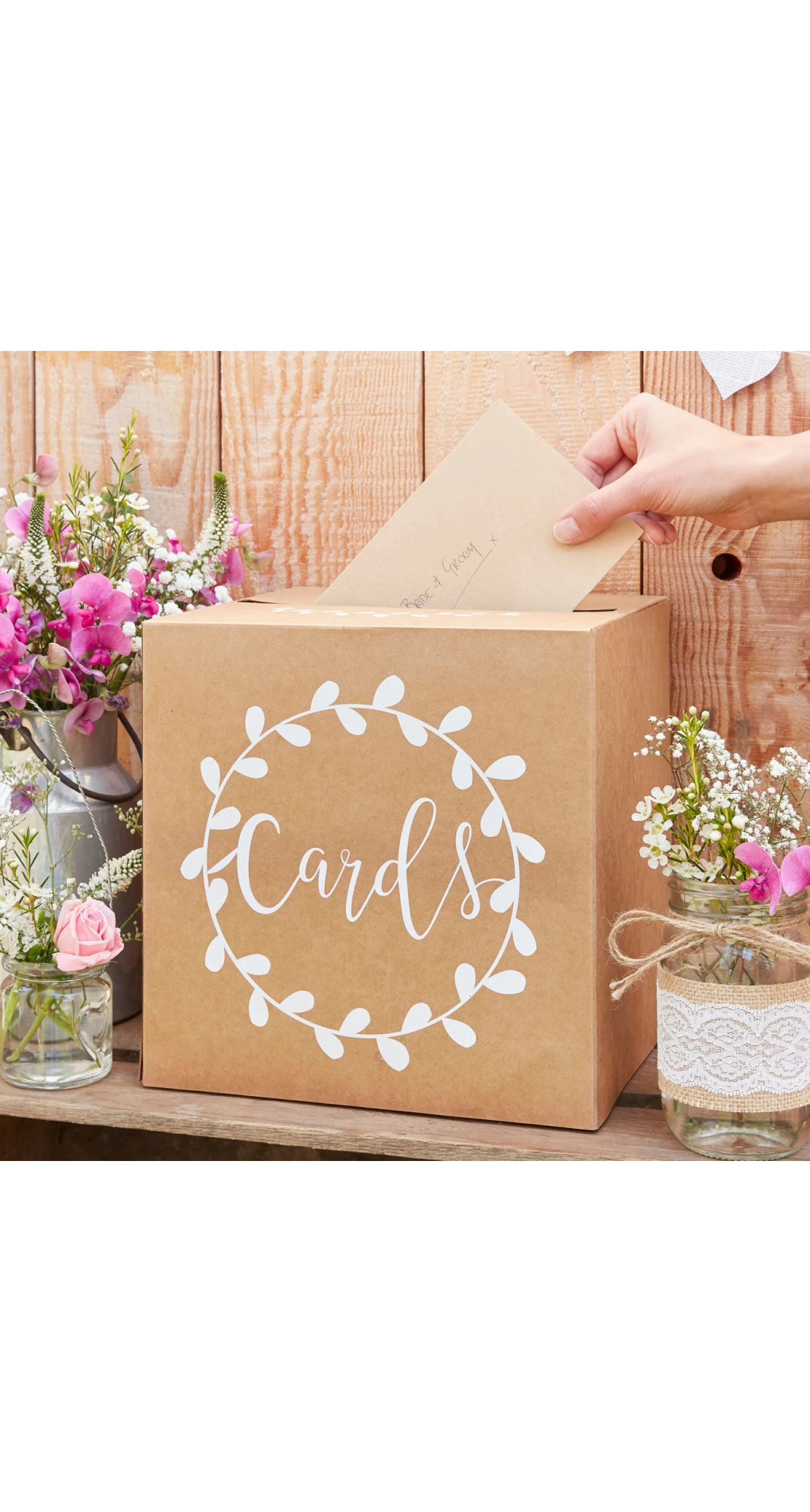 Rustic Wedding Card Box - 25cm x 25cm