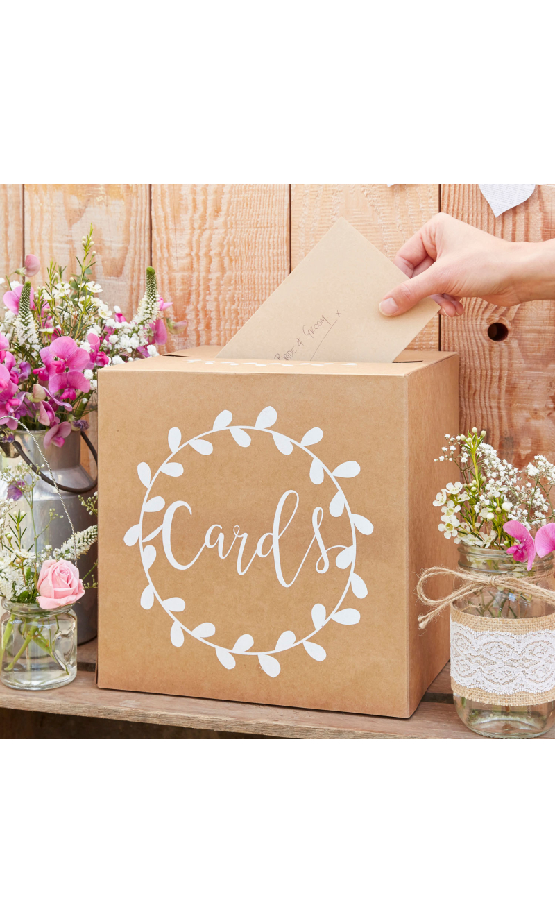 Rustic Wedding Card Box - 25cm x 25cm