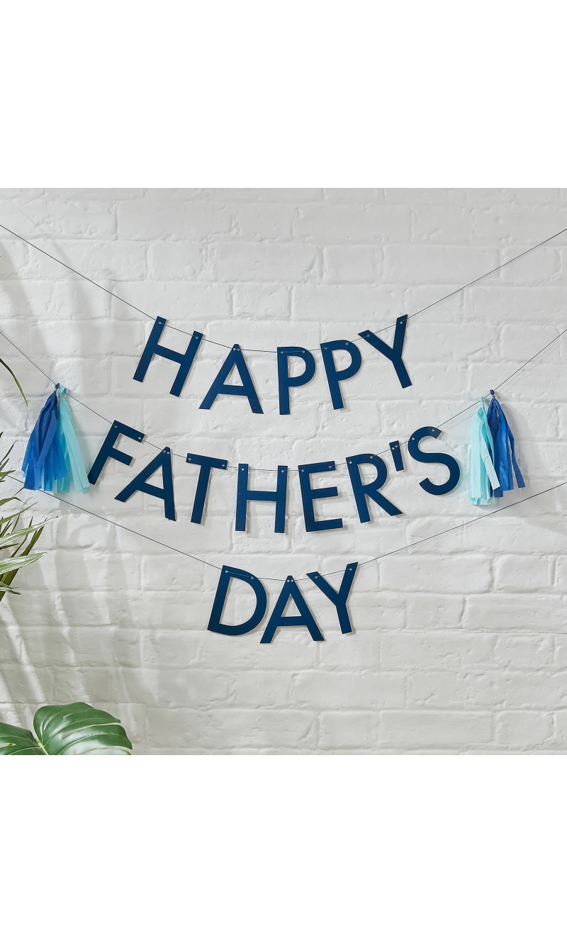 Happy Father's Day Bunting with Tassels - 3.5m