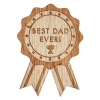 Wooden Best Dad Ever Father's Day Badge - 8cm x 6cm