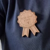 Wooden Best Dad Ever Father's Day Badge - 8cm x 6cm