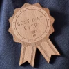 Wooden Best Dad Ever Father's Day Badge - 8cm x 6cm