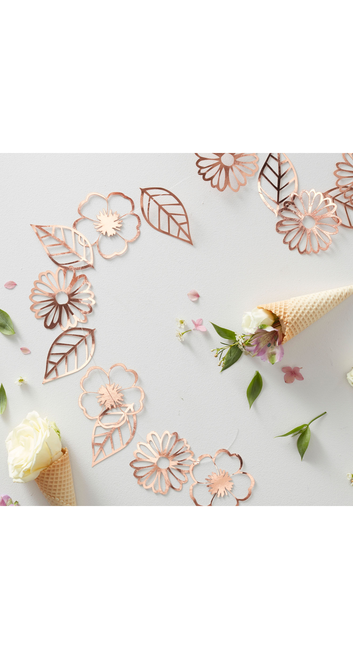 Rose Gold Flower Bunting - 3m