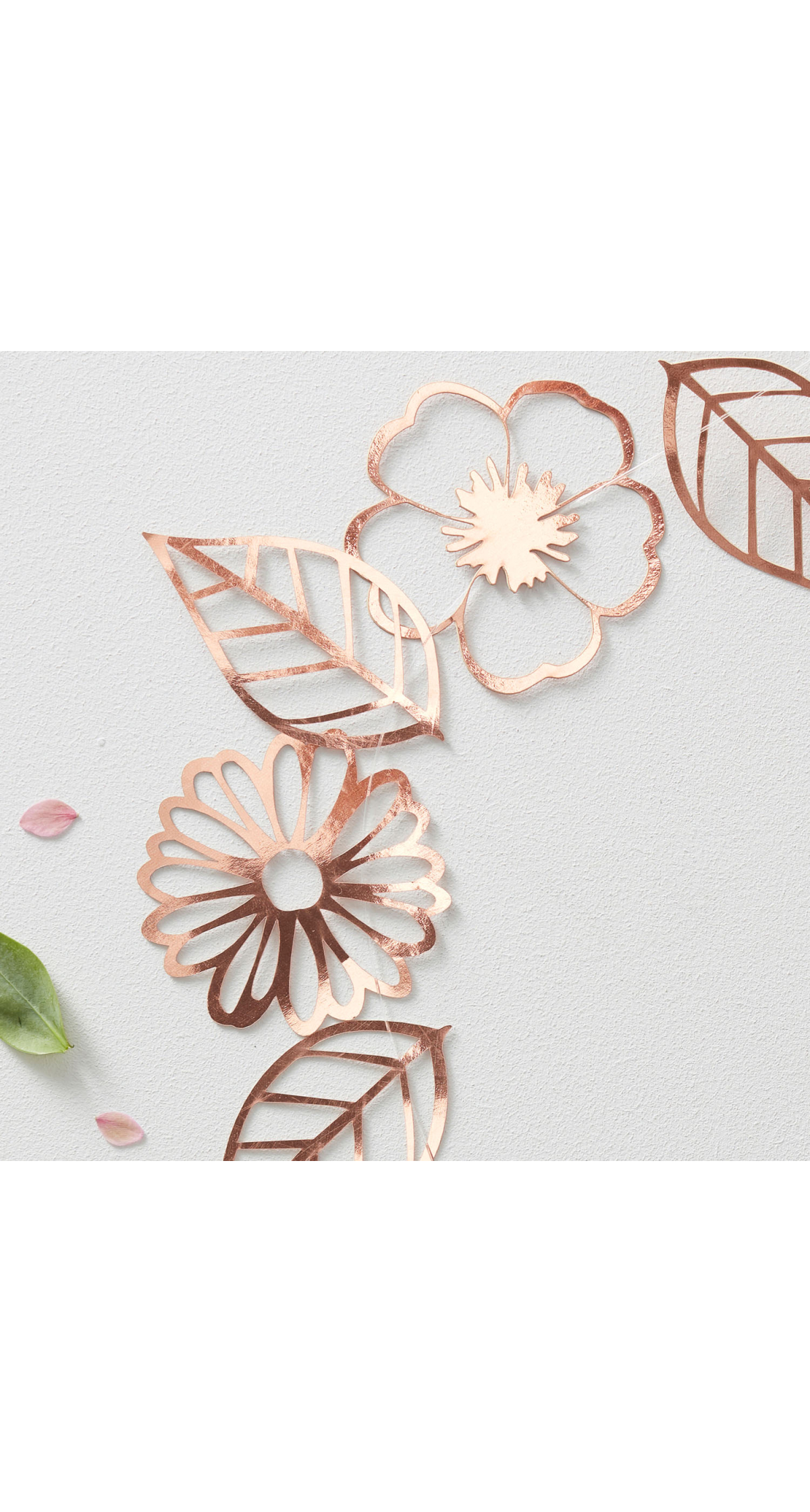Rose Gold Flower Bunting - 3m