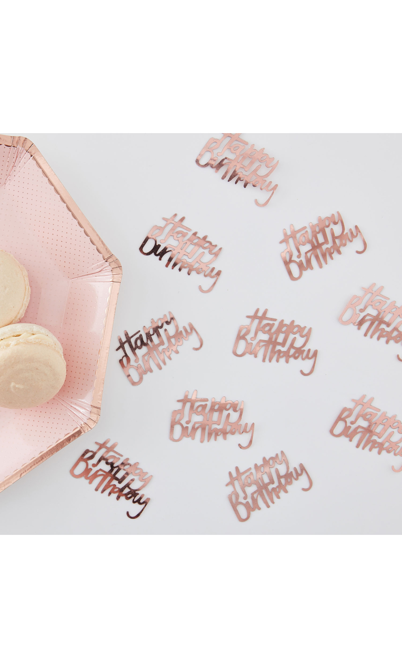 Rose Gold Happy Birthday Confetti - 14g