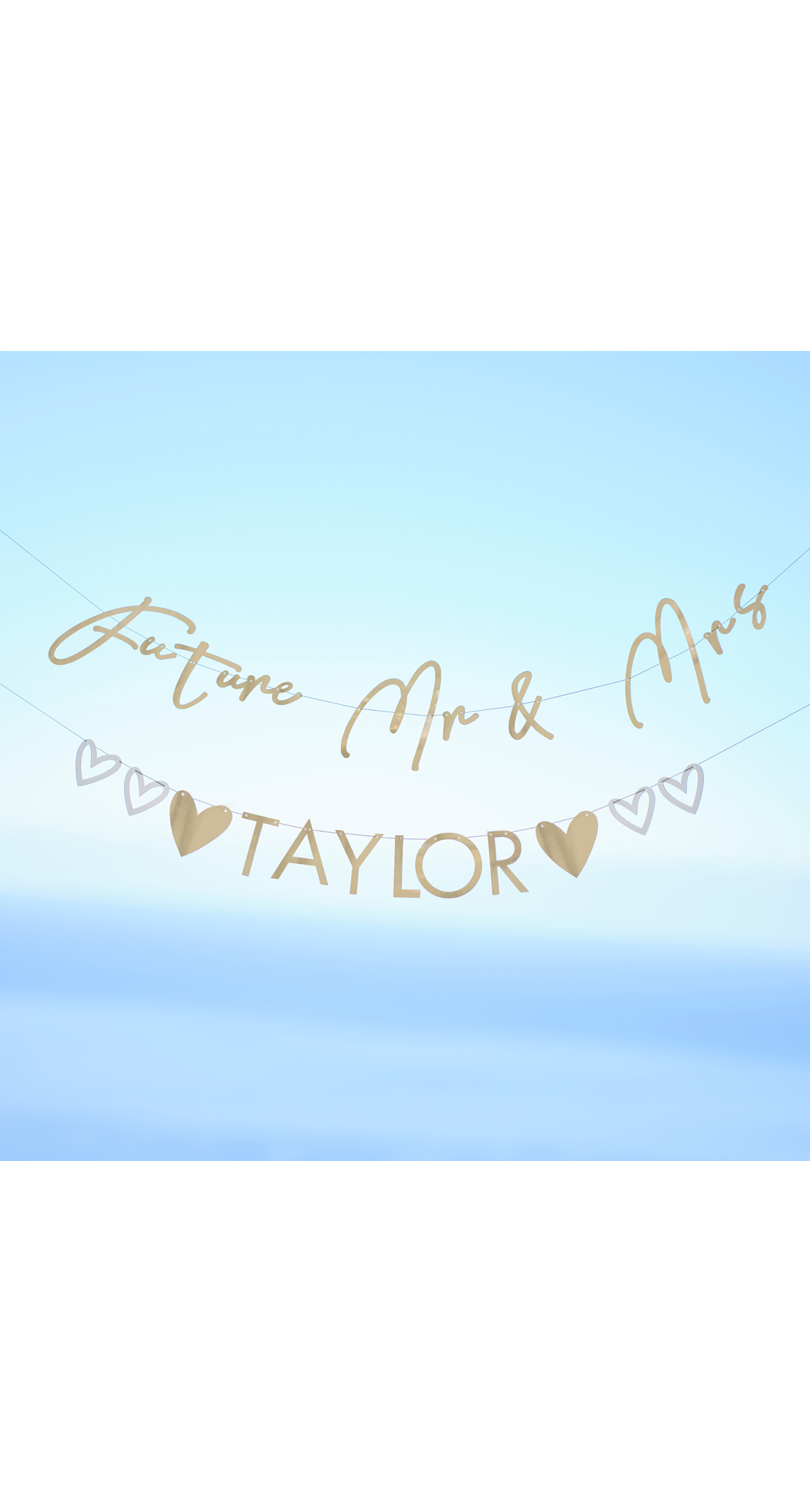 Customisable Mr & Mrs Bunting Decoration - 1.5m