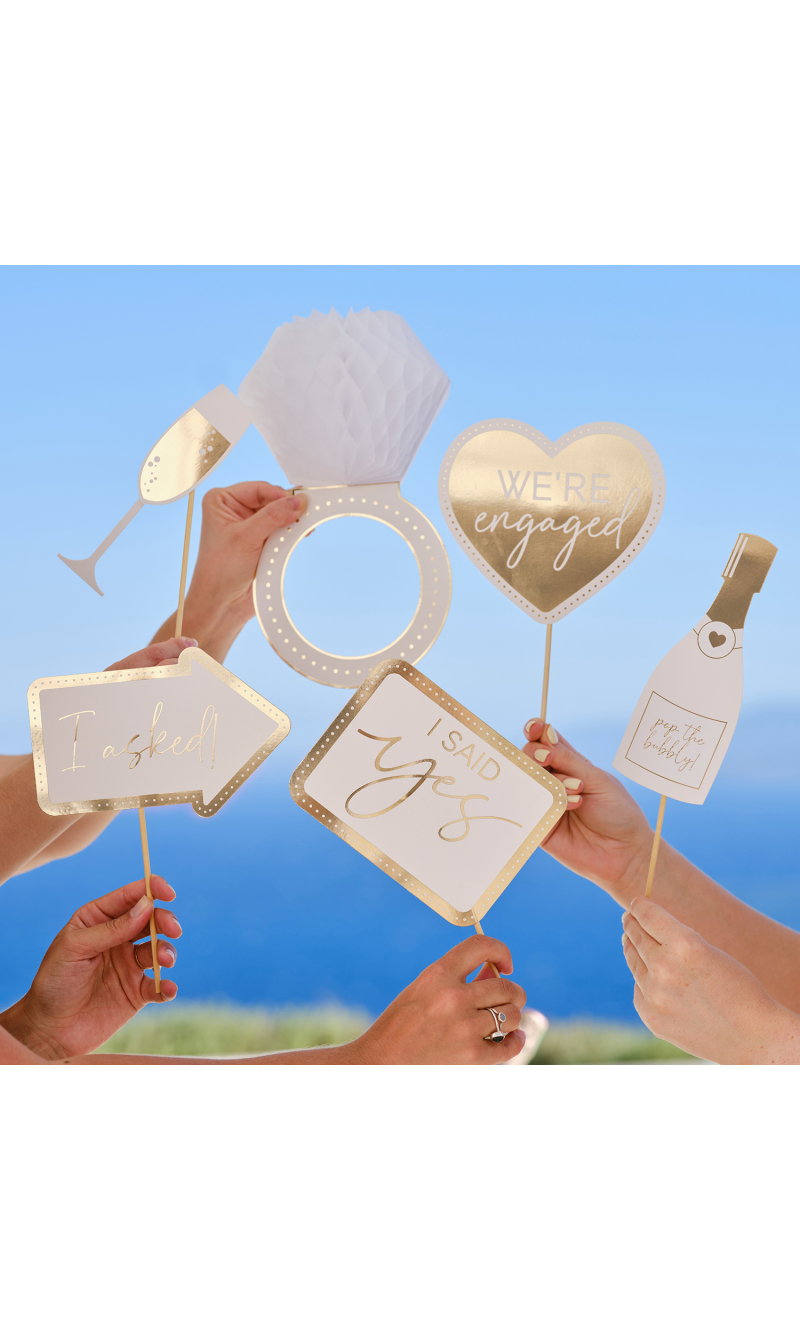 Engagement Party Photo Booth Props - 10pk