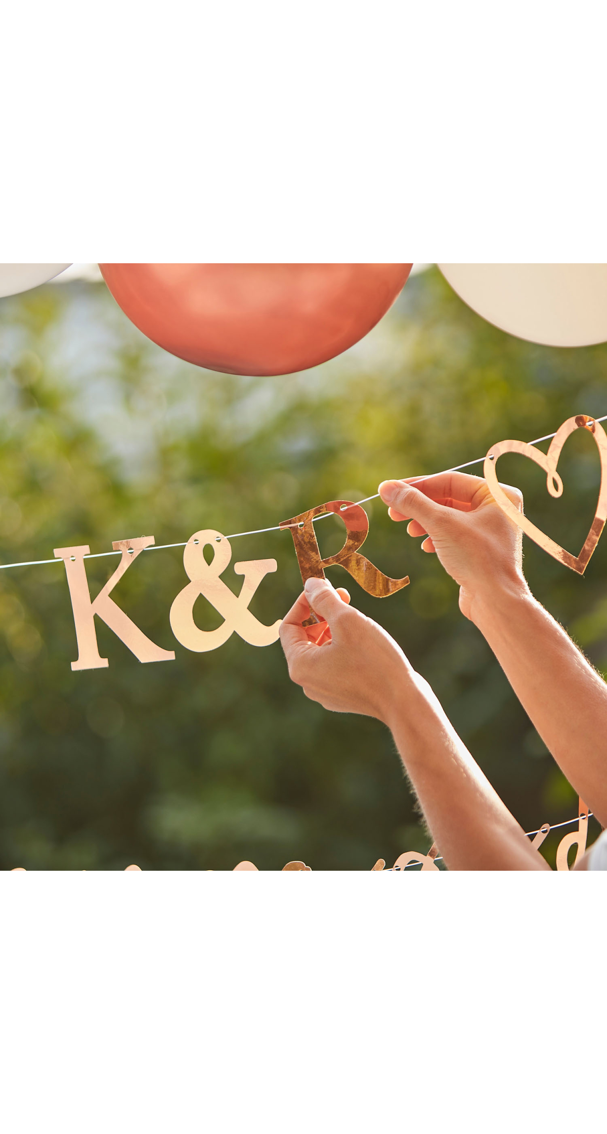 Customisable Rose Gold Engaged Bunting