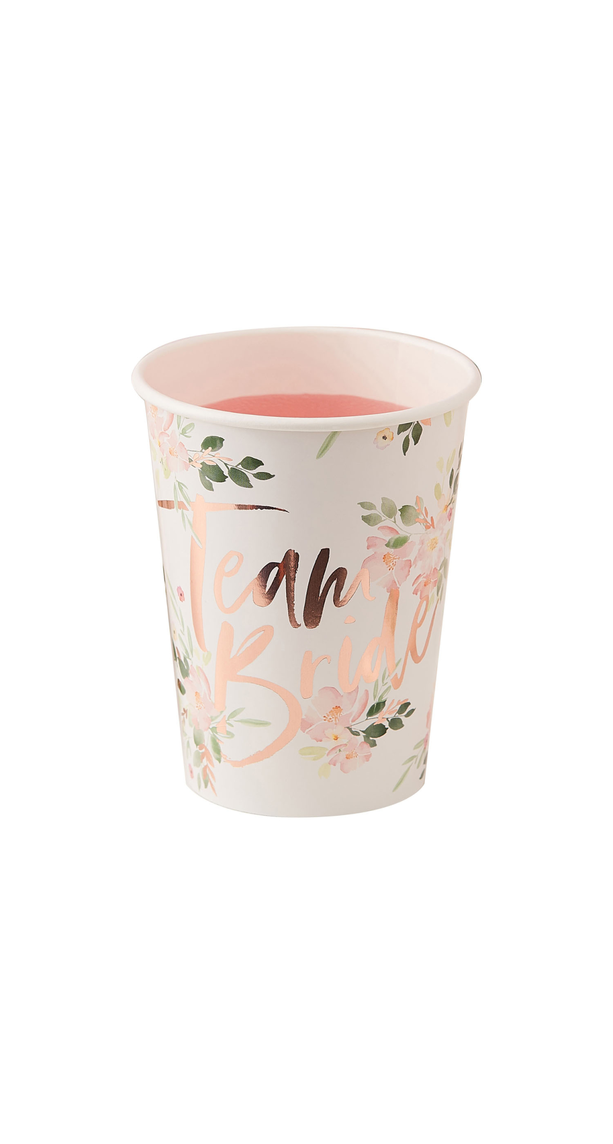 Hen Party Floral Team Bride Cups - 8pk