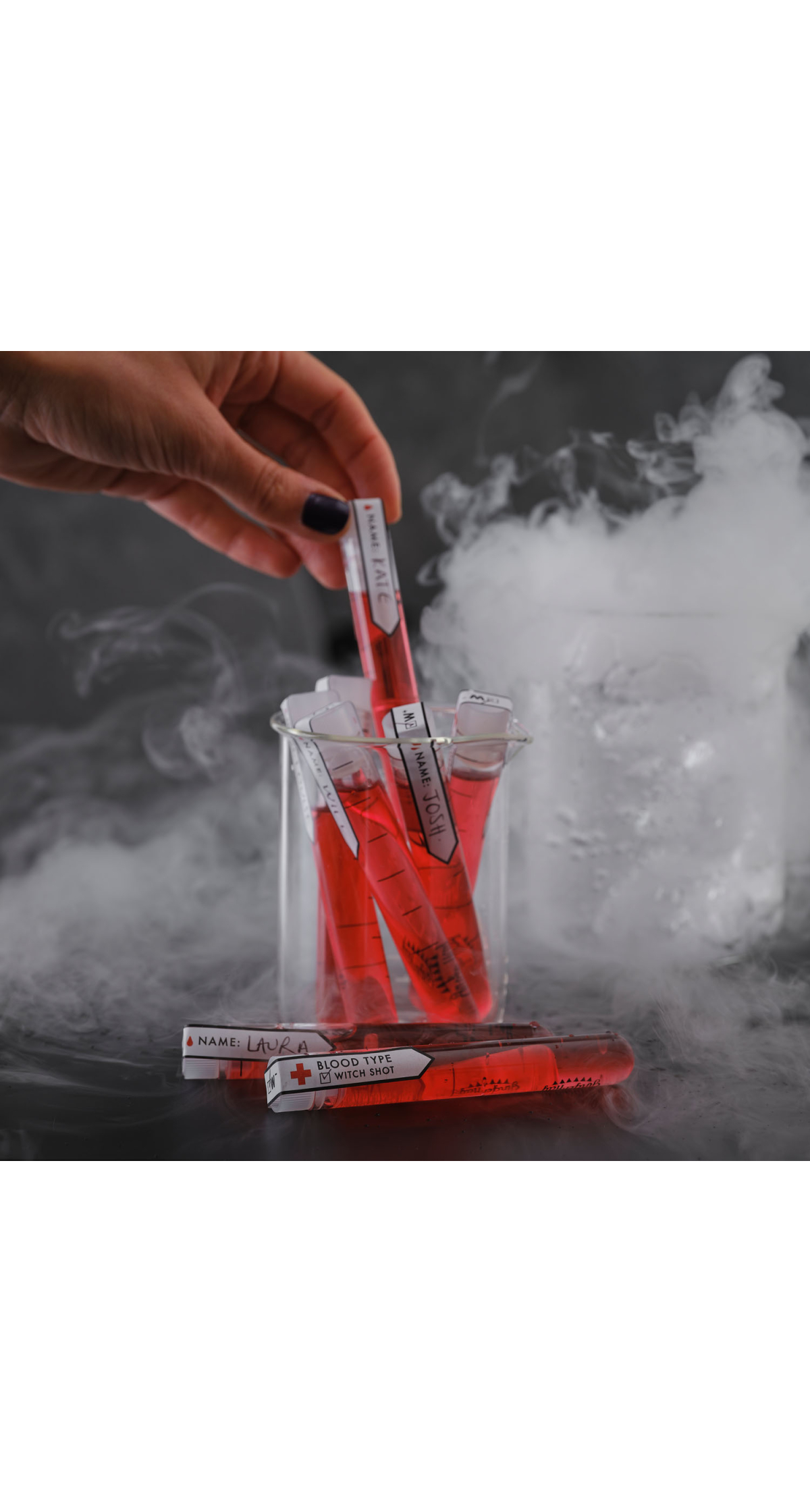 Customisable Test Tube Shot Glasses 10cm x 1.6cm - 10pk