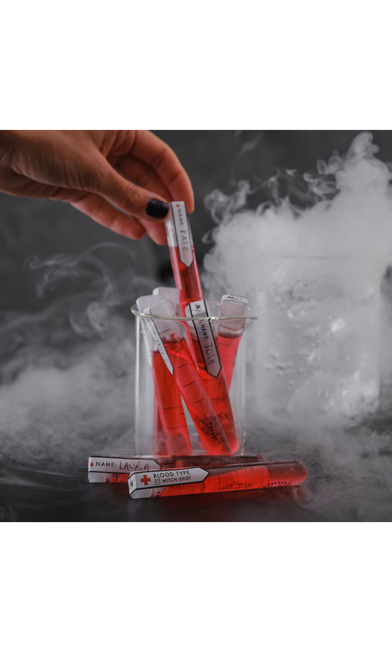 Customisable Test Tube Shot Glasses 10cm x 1.6cm - 10pk
