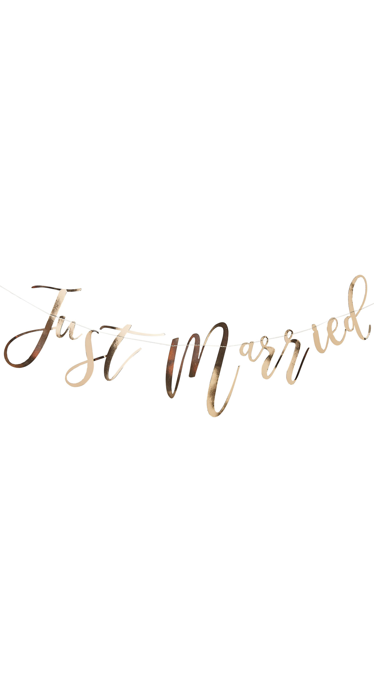 Gold Just Married Wedding Bunting - 1.5m