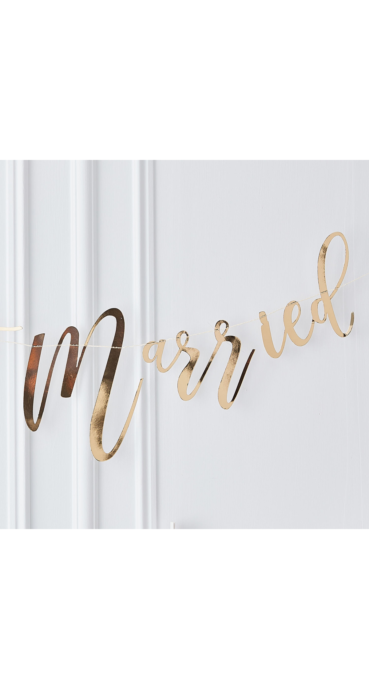 Gold Just Married Wedding Bunting - 1.5m