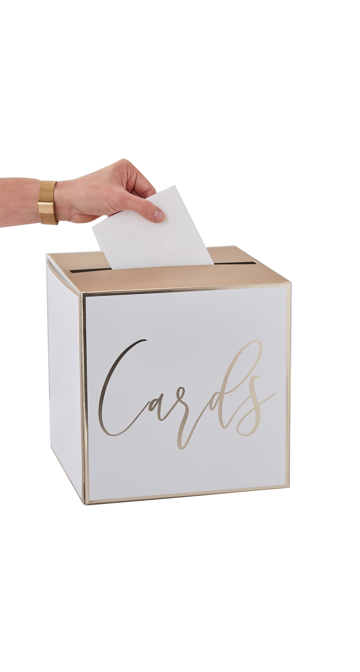 Gold Wedding Card Holder Box - 25cm x 25cm