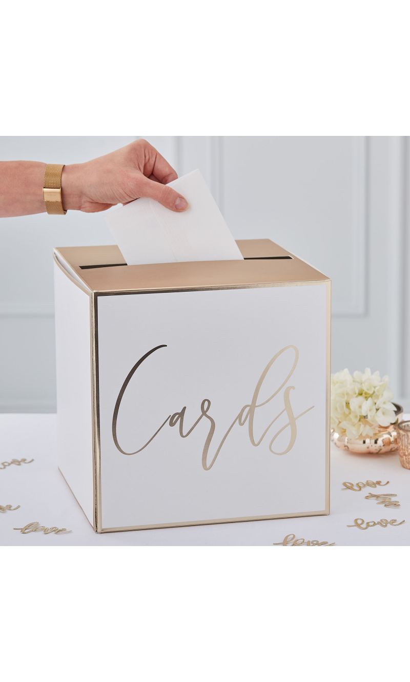 Gold Wedding Card Holder Box - 25cm x 25cm