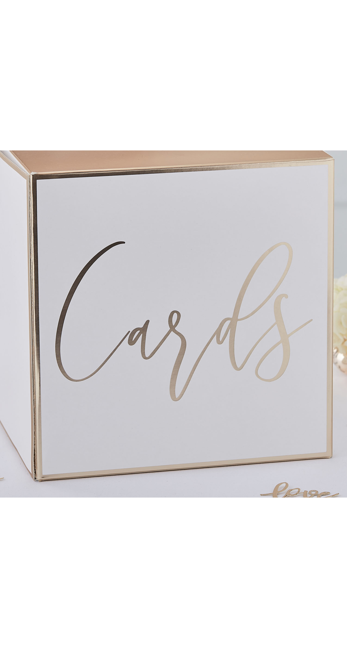 Gold Wedding Card Holder Box - 25cm x 25cm