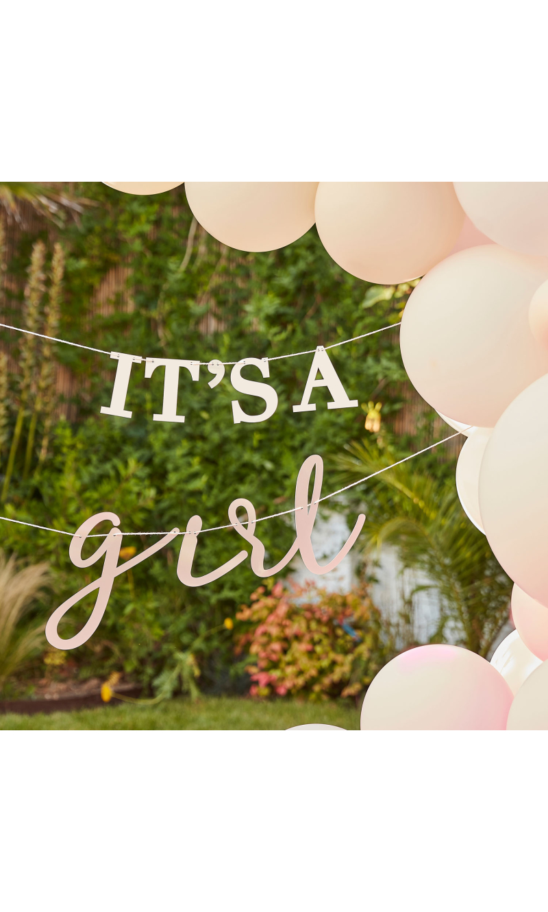 It's a Girl Baby Shower Bunting - 1.5m