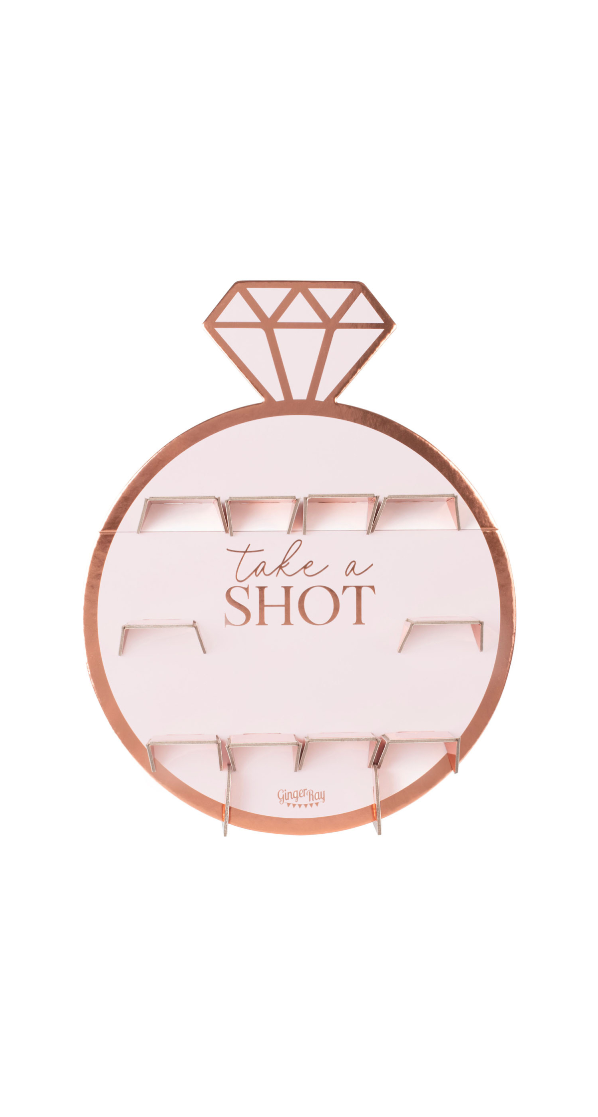Rose Gold Hen Party Drinks Shot Wall - 40cm x 69cm