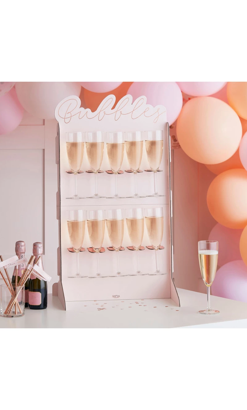 Rose Gold Foiled & Blush Bubbly Wall - 40cm x 69cm