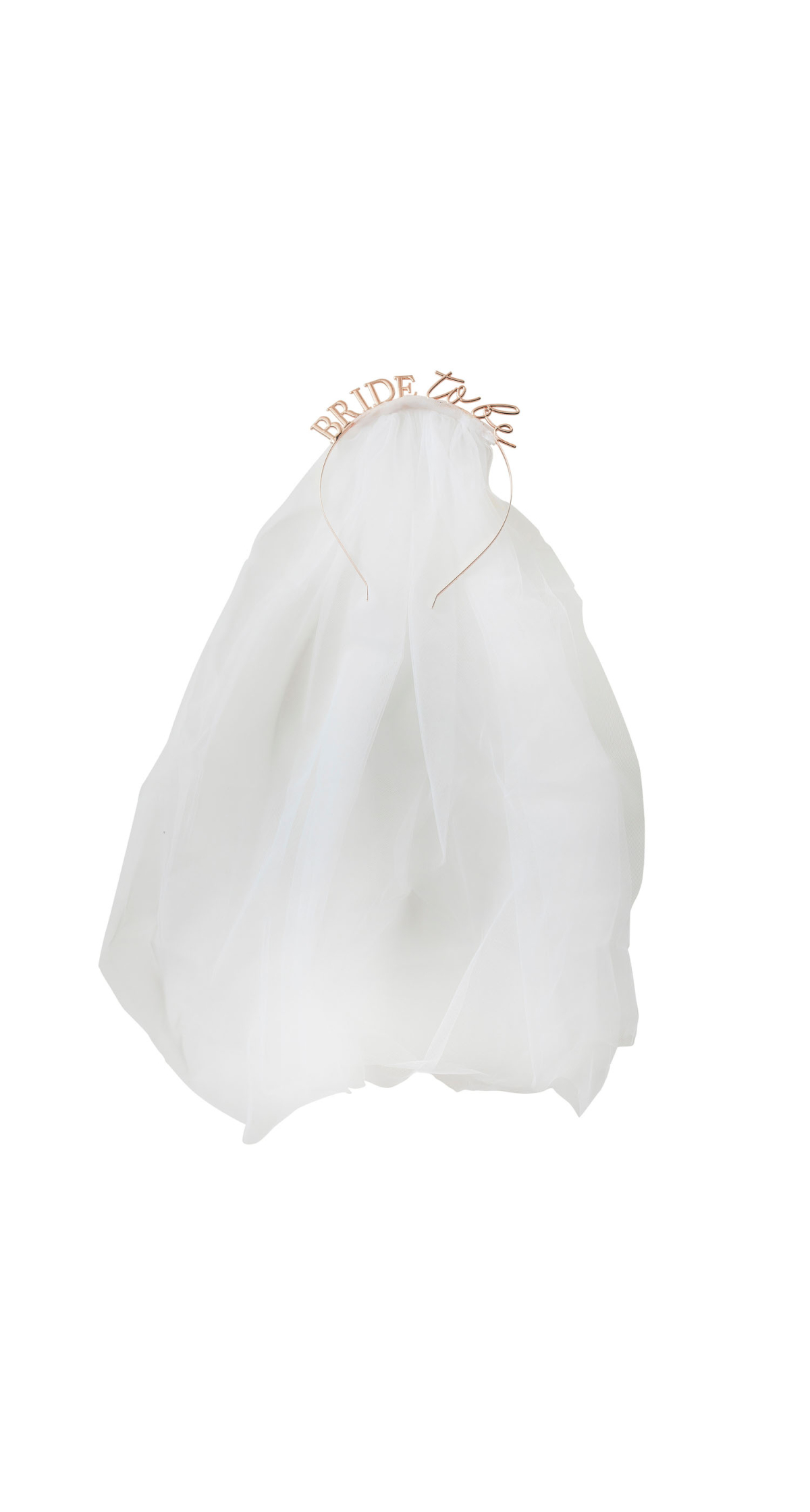 Metal Bride To Be Hen Party Veil Headband - 56cm x 55cm