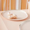 Peach and Gold Party Plates 24cm - 8pk