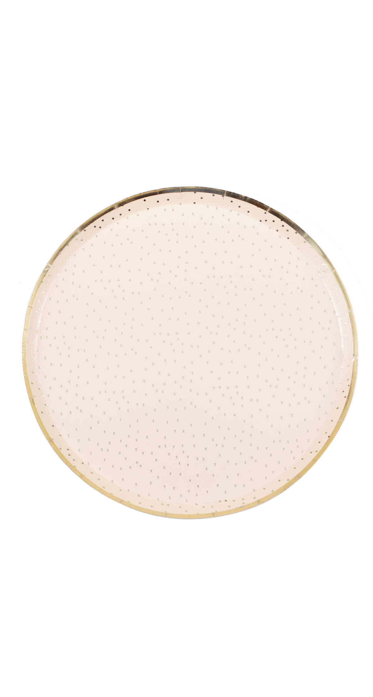 Peach and Gold Party Plates 24cm - 8pk