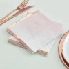 Reactive Glaze Pink & Rose Gold Napkins - 16pk