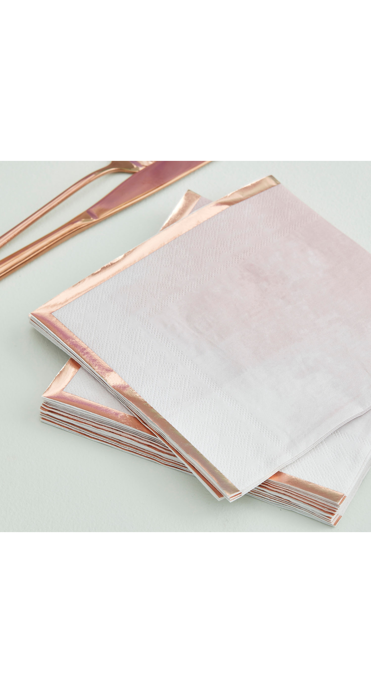 Reactive Glaze Pink & Rose Gold Napkins - 16pk