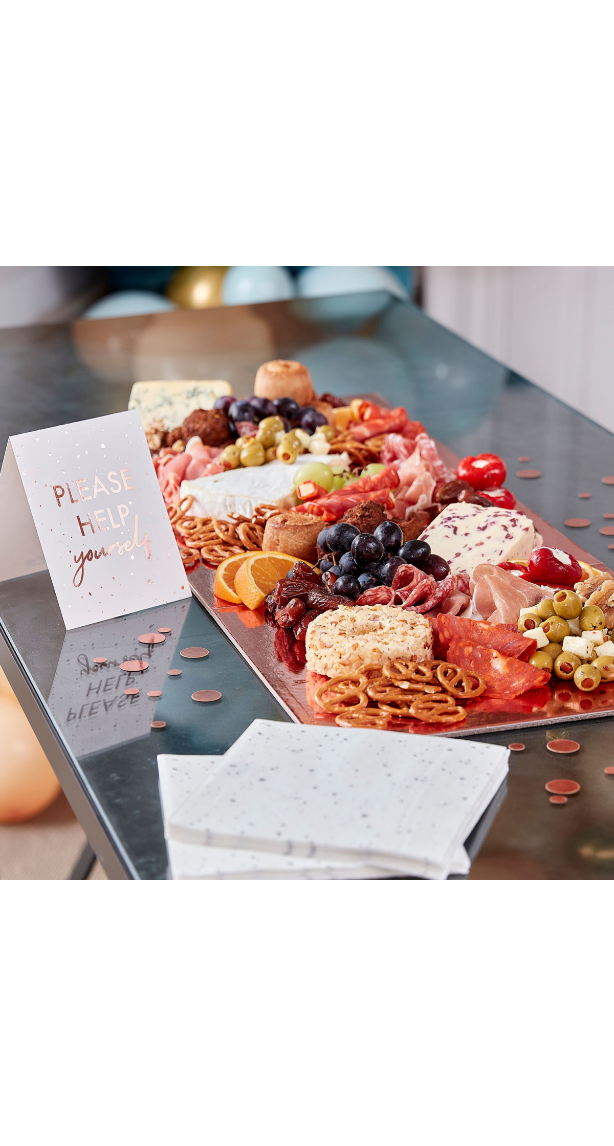 Rose Gold Food Grazing Board Table Kit