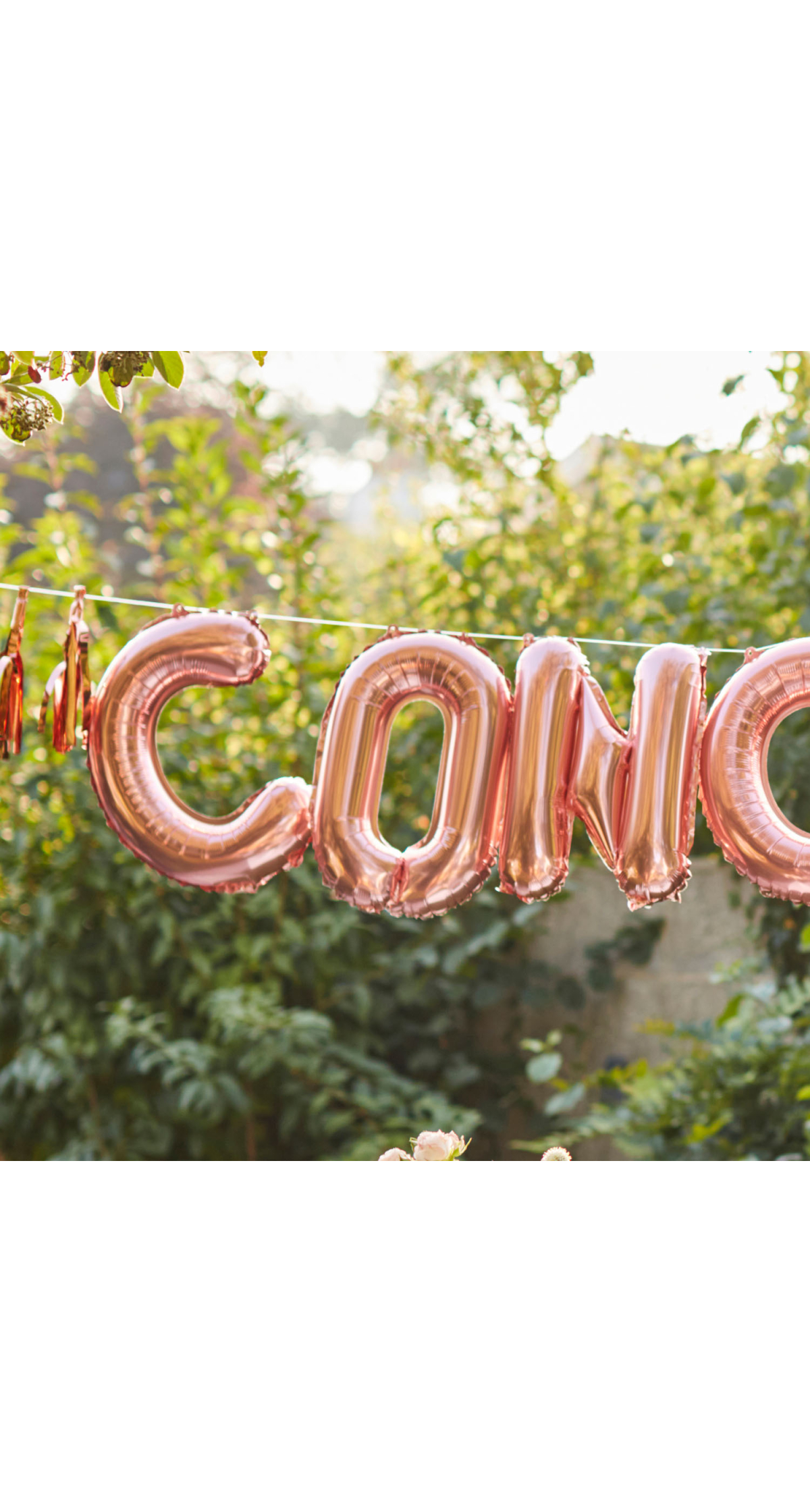 Congrats Rose Gold Congratulations Foil Balloon Bunting
