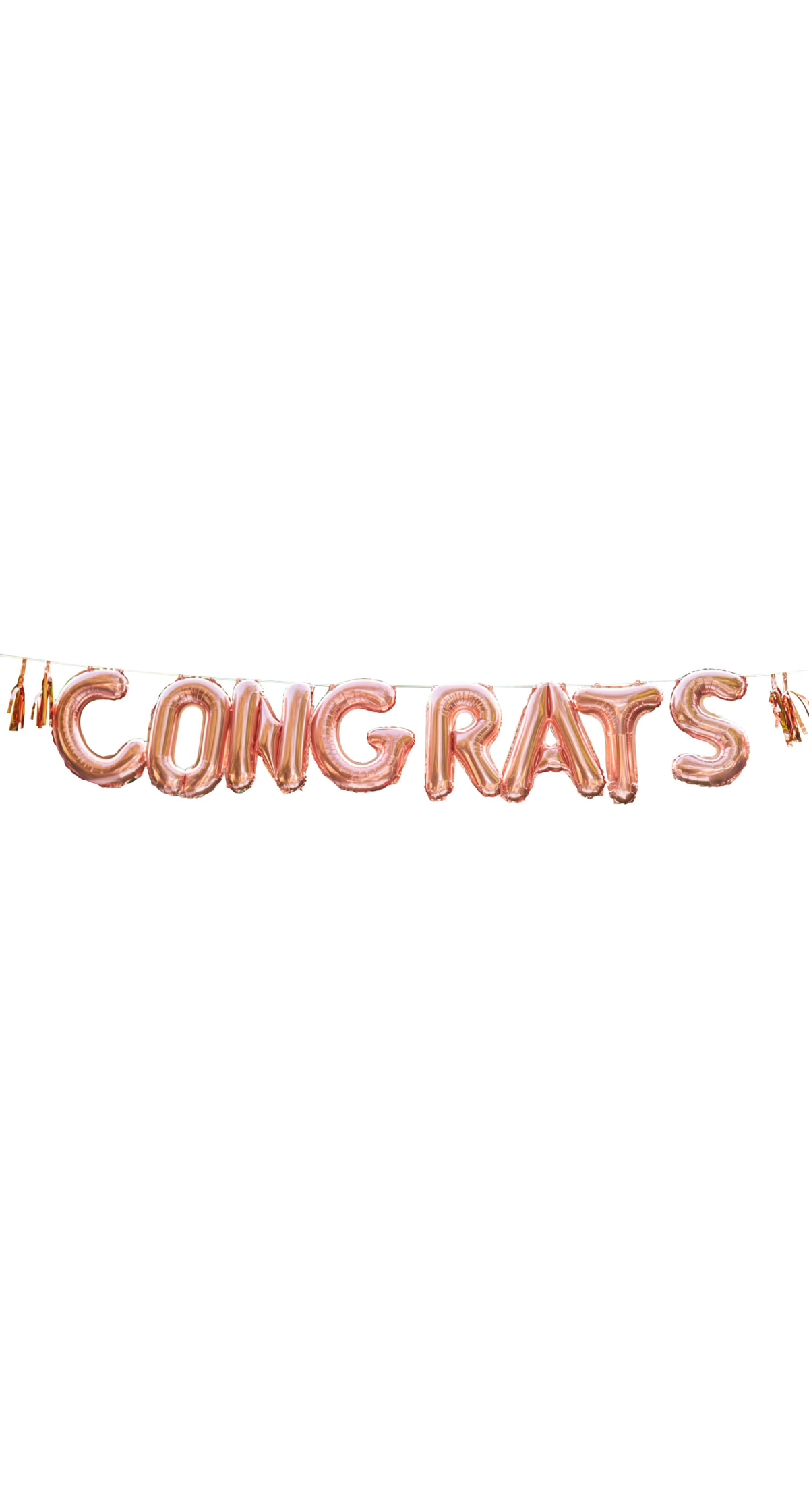 Congrats Rose Gold Congratulations Foil Balloon Bunting