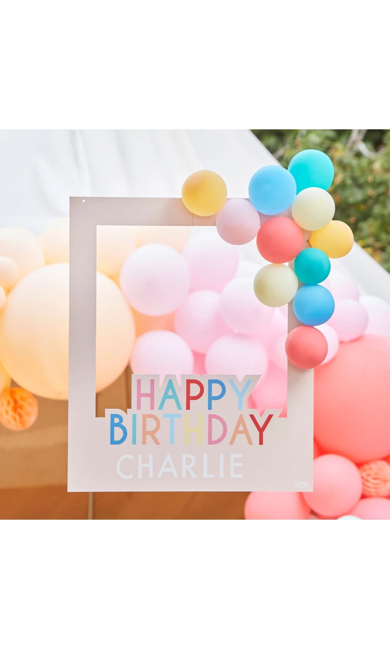 Customisable Photo Booth Frame with Balloons - 72cm x 60cm