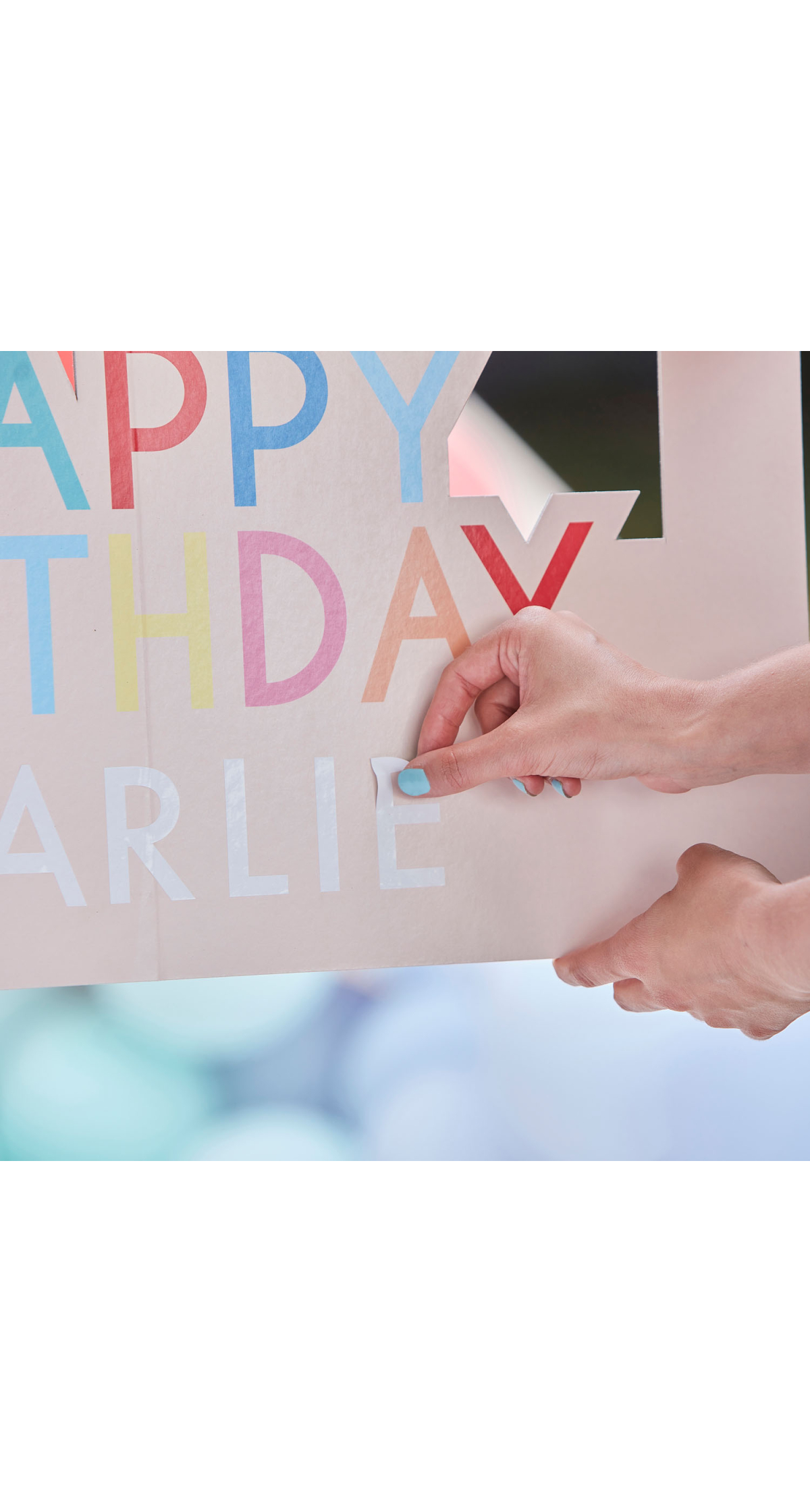 Customisable Photo Booth Frame with Balloons - 72cm x 60cm