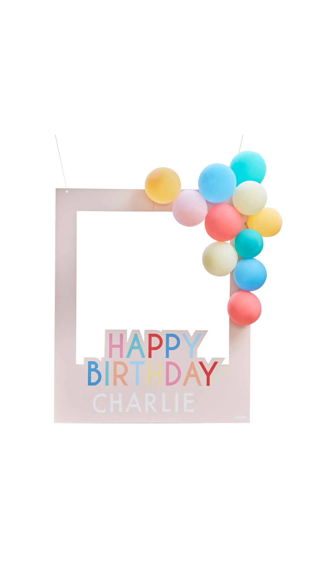 Customisable Photo Booth Frame with Balloons - 72cm x 60cm