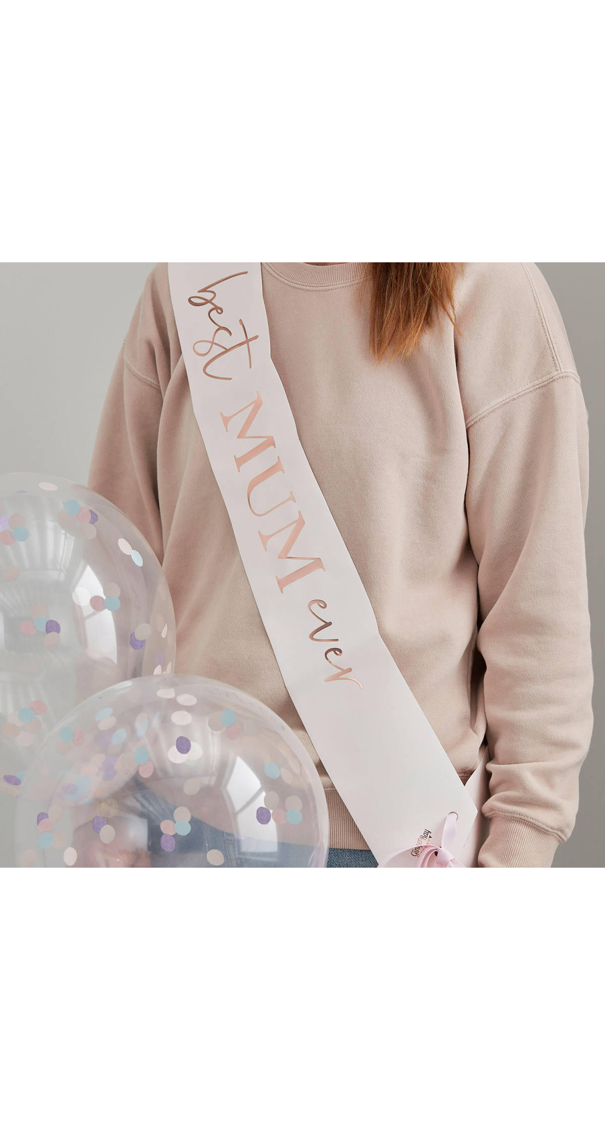 Rose Gold Best Mum Ever Sash - 1.54mt x 9.5cm