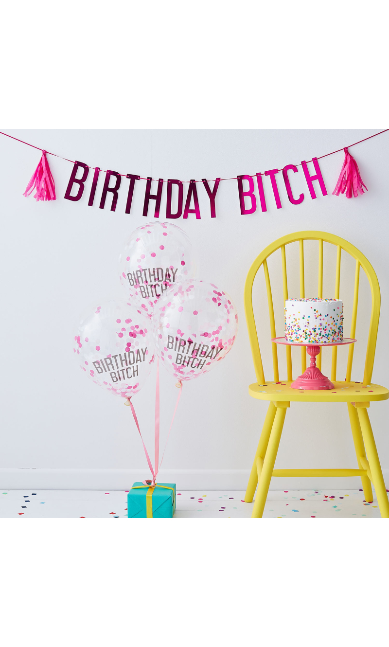 Birthday Bitch Party Balloons & Bunting Kit