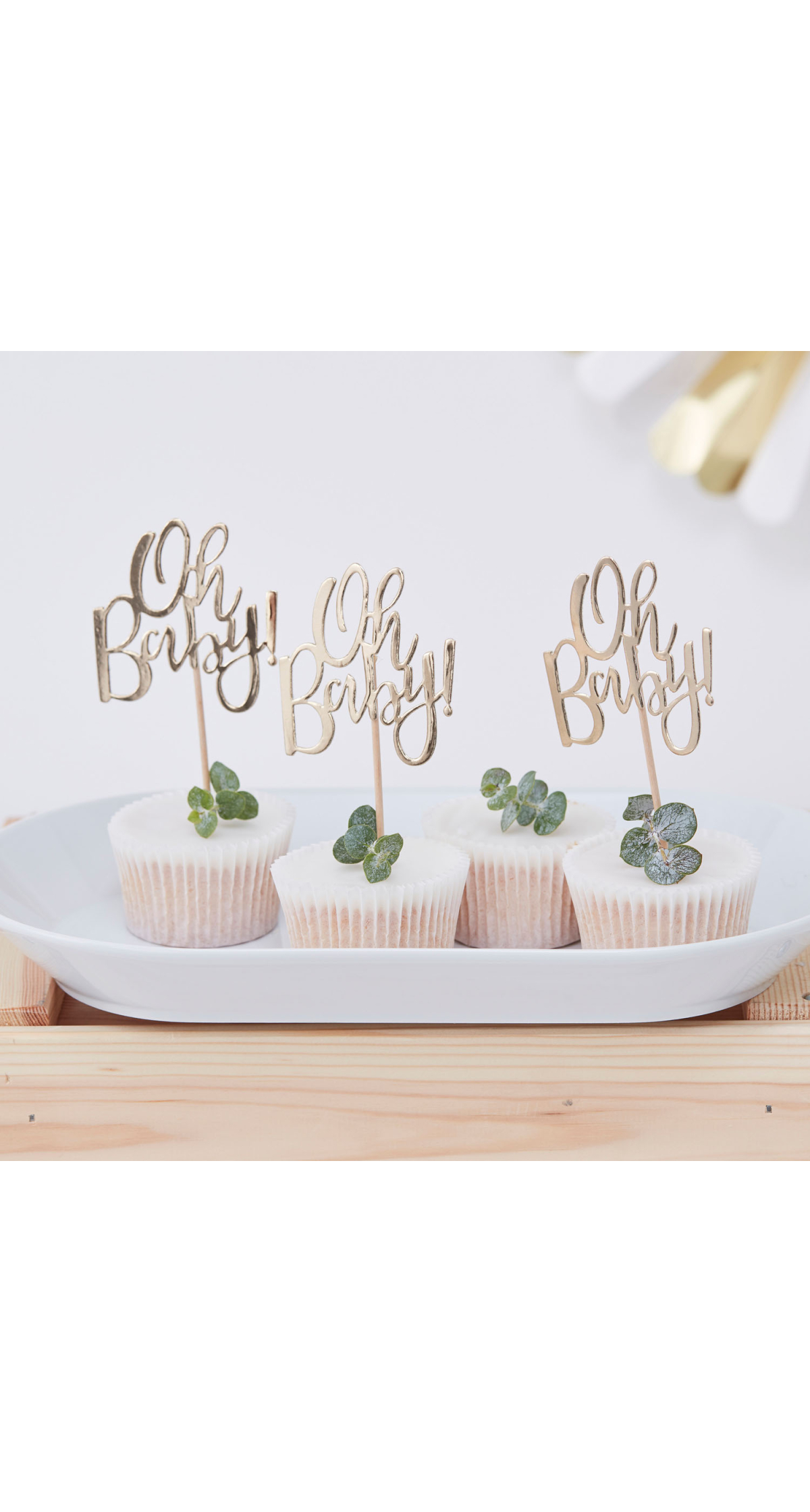 Oh Baby! Baby Shower Cupcake Toppers - 12pk
