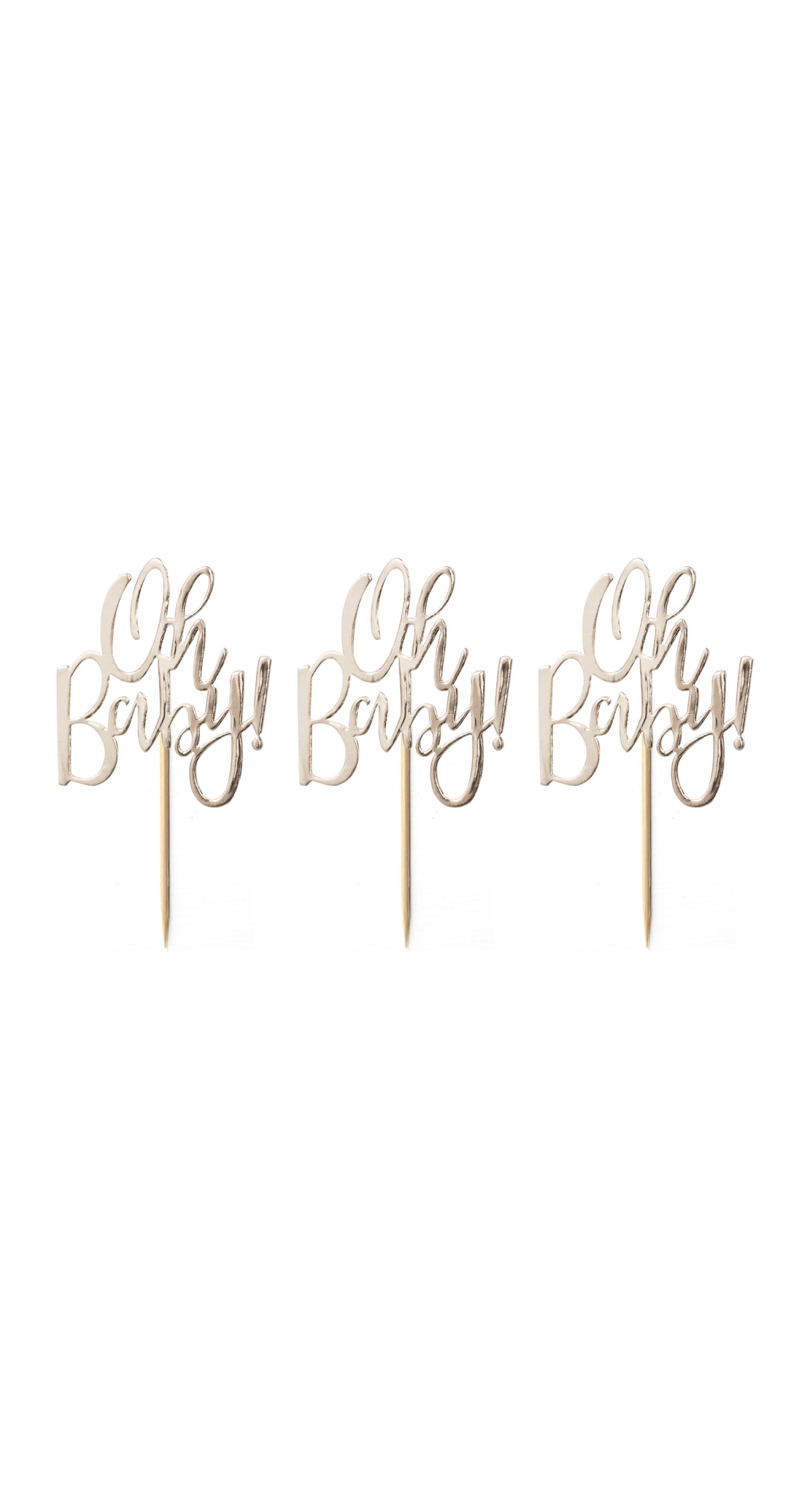 Oh Baby! Baby Shower Cupcake Toppers - 12pk