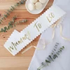 Gold Mummy to be Baby Shower Sash - 10cm x 75cm