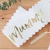 Gold Mummy to be Baby Shower Sash - 10cm x 75cm
