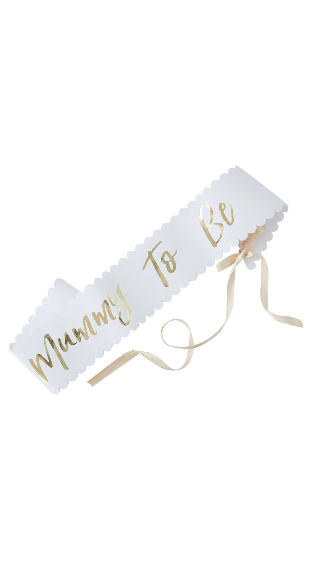 Gold Mummy to be Baby Shower Sash - 10cm x 75cm