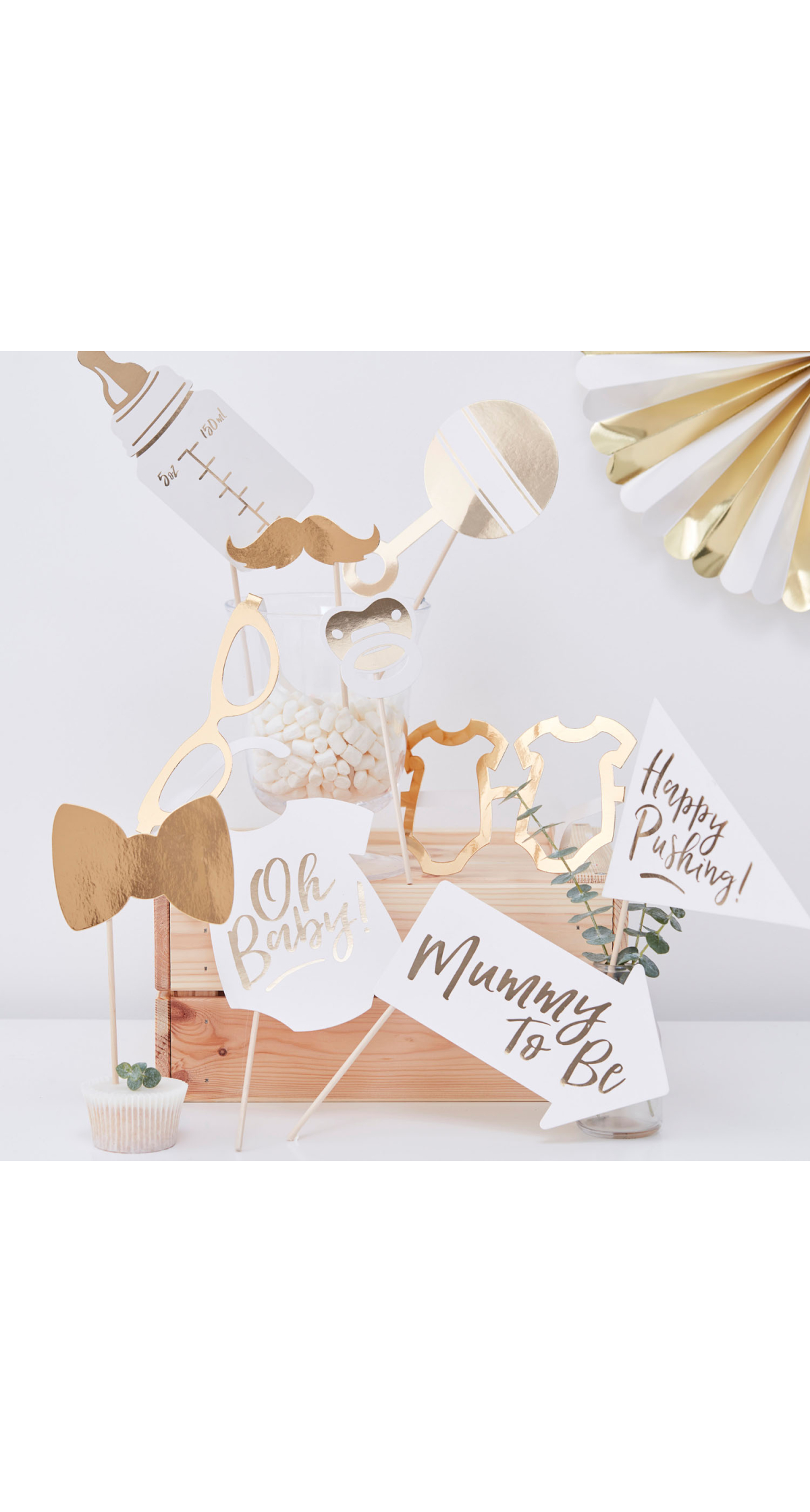 Oh Baby! Baby Shower Photo Booth Props - 10pk