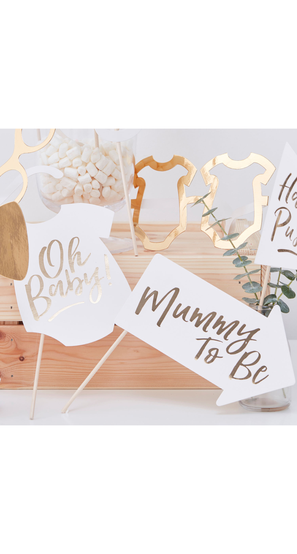 Oh Baby! Baby Shower Photo Booth Props - 10pk