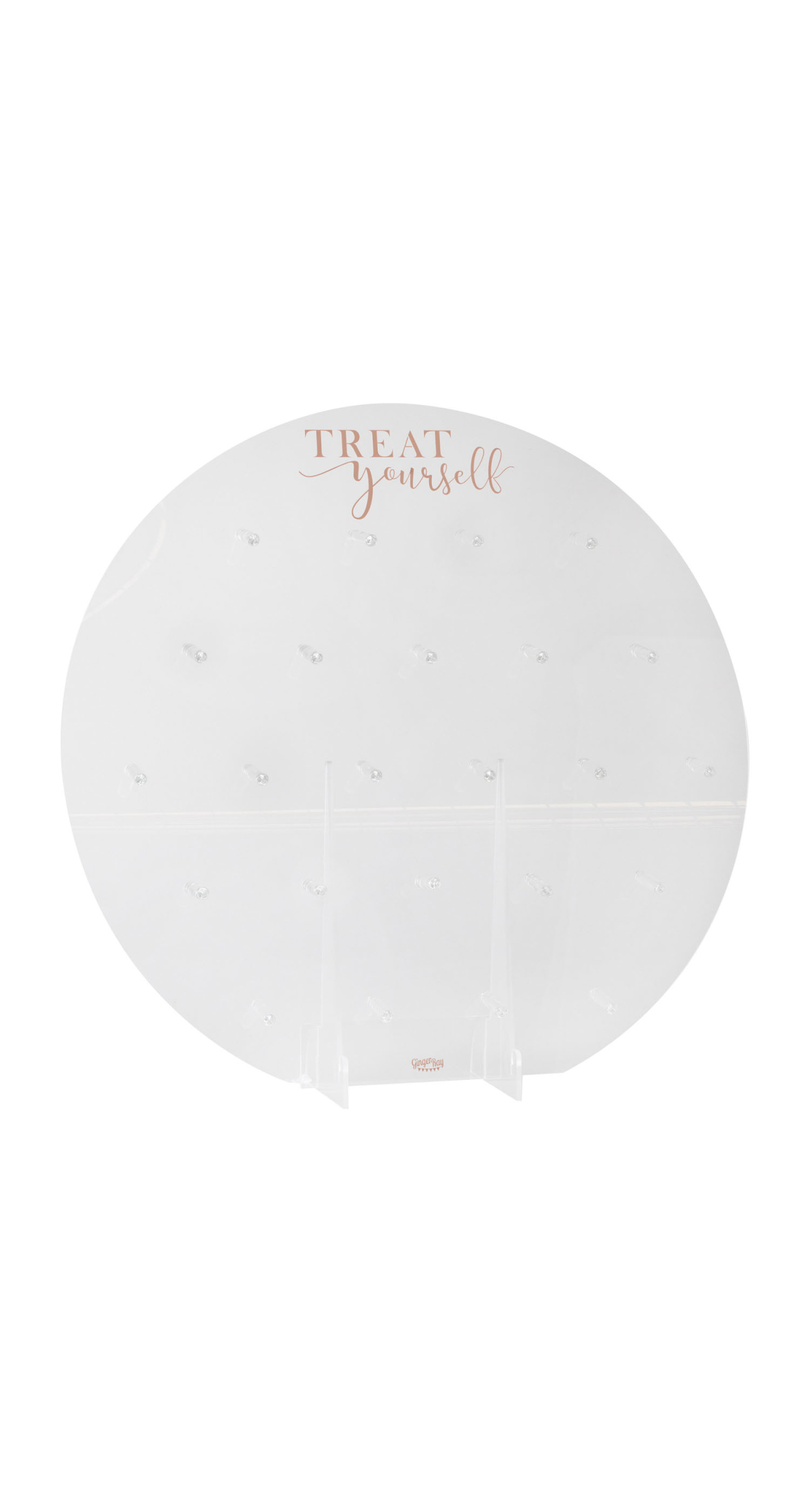 Acrylic Donut Wall Stand with Rose Gold - 63cm x 65cm