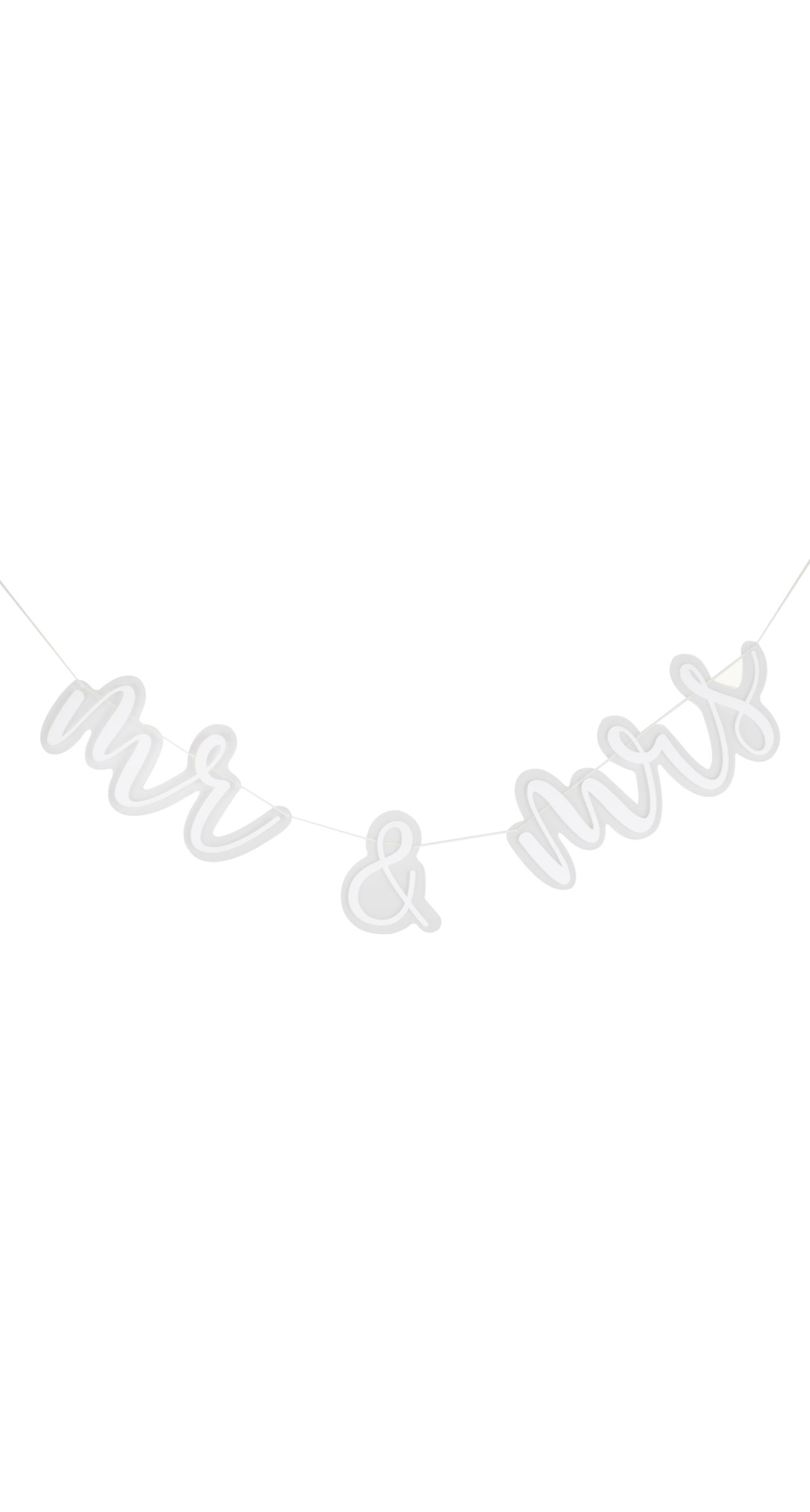 Mr & Mrs Acrylic Wedding Bunting 16cm x 2m