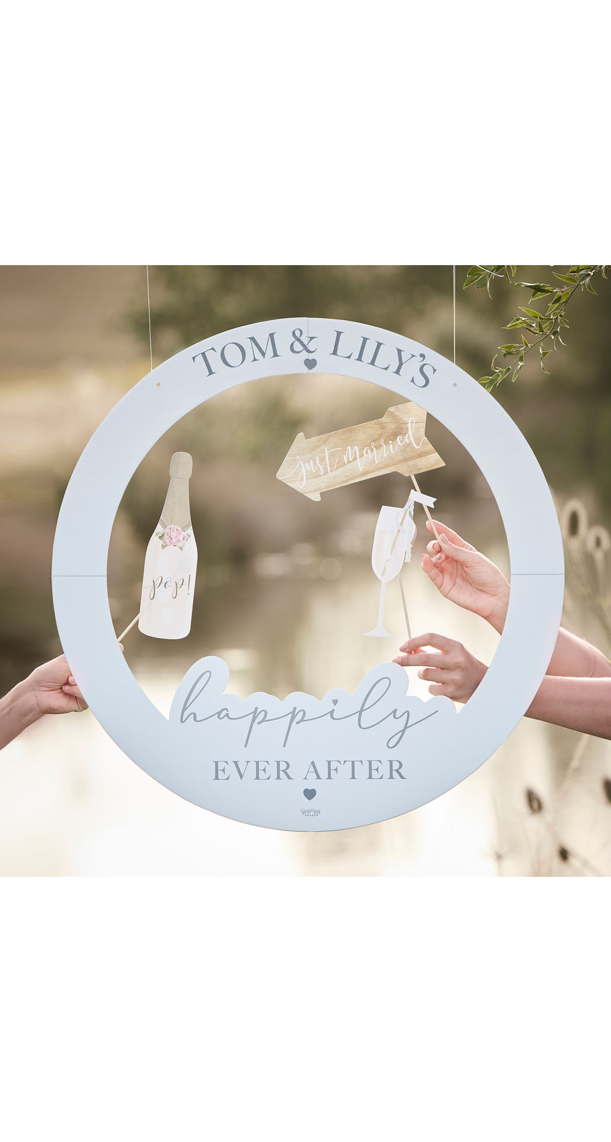 Customisable Wedding Photo Booth Frame - 68cm x 68cm