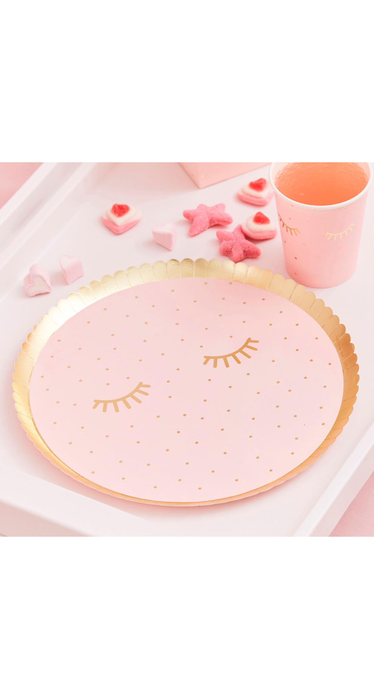 Pink Pamper Party Paper Plates 21.5cm - 8pk